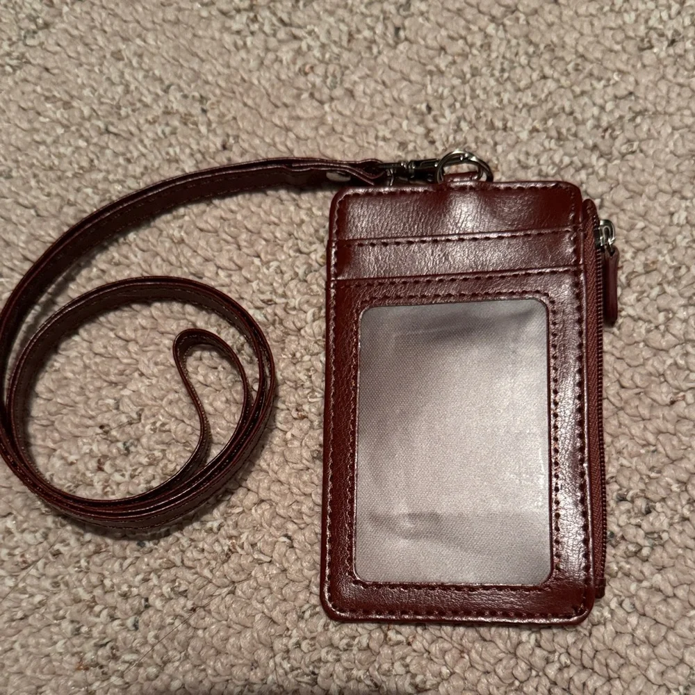 Red ID Holder with Strap